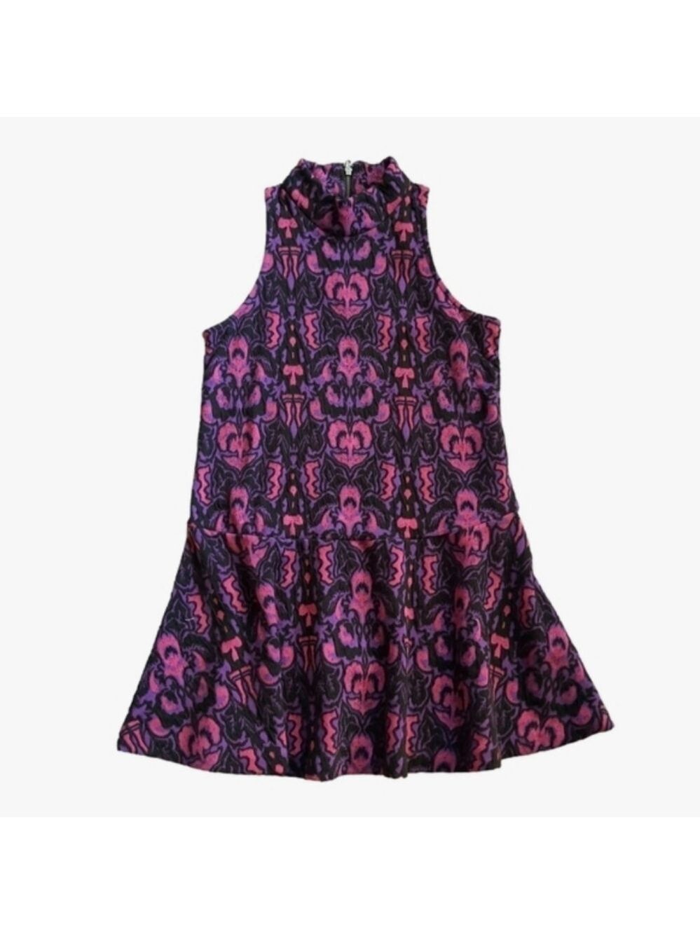 Free People Dress XS Purple Amelia Mini Halter Drop Waist Sleeveless Knit NWT